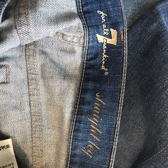 7 FOR ALL MANKIND Low Rise Straight Leg Jeans Size 27 - Picture 6 of 7